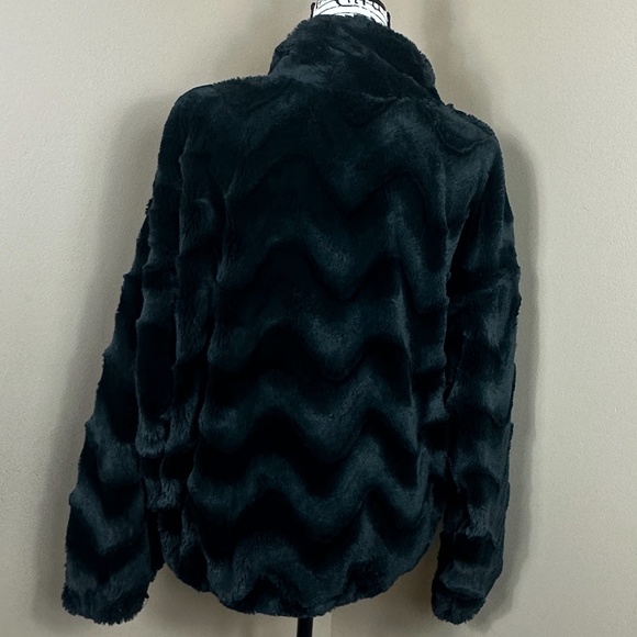 Urban Outfitters Faux Fur Coat Black XL - Picture 2 of 3
